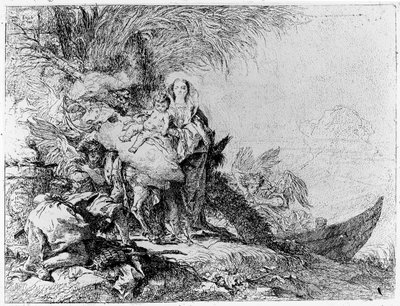 The Flight into Egypt, c.1750 by Giovanni Domenico Tiepolo